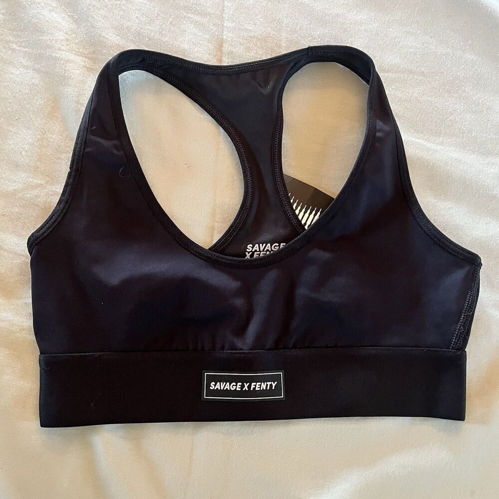 Savage x Fenty sporty yoga low impact XS black sports bra